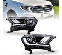 DFOF G Lampshade 2PCS LED Headlight Headlamp Assembly For For Ranger T6 VT4 XL XLT For Raptor For Wildtrak 2015-2020 Protective Shell(Lhd)