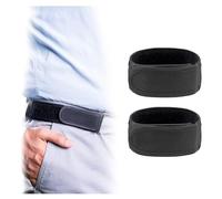 Dfomp Unisex Magic Fastener Belt - Buckleless Elastic Adjustable Hook-and-loop Nylon Belt, Gift for Men and Women (black,Large)