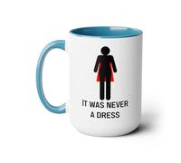 DFPHPNUP It was never a dress mug,it was never a dress mug heat changing,Coffee Cup Travel Women's Ceramic Inspiration Fun Coffee Tea Cup Men's Beverage Cup (baby blue)
