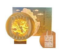 DFPHPNUP Seodon Paper Carved Lamp, Romantic Night Light in Bedroom and Living Room, Birthday Gift. Turning Off The Light is an Exquisite Decoration. (Wishing for The Little Prince)