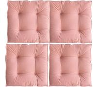DFrywdgSEY chair pads, 4 PCS Square Floor Pillow Cushion Mats, Solid Tufted Seat Pads For Office Car Outdoor Patio Dining Orthopedic Coc