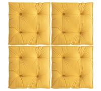 DFrywdgSEY chair pads, 4 PCS Square Floor Pillow Cushion Mats, Solid Tufted Seat Pads For Office Car Outdoor Patio Dining Orthopedic Coc