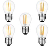 DFrywdgSEY LED Light Bulb, E27 G45 2W LED Filament Bulb, AC 220V, 200LM, Globe Bulbs, Non-Dimmable, Pack of 5