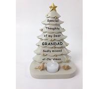 DFS Grandad Christmas Tree With Flickering Tea Light Graveside Memorial Ornament Tribute