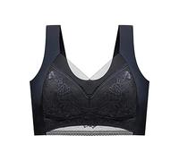 DFSDJEUW 90+Off Non Wired Bras for Women UK Plus Size Comfortable Push Up Bralettes Thin Breathable Seamless Support Underwear Soft Padded Soft Bras for Women Large Breasts Black 5XL
