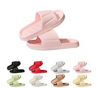 DFSDJEUW anti slip shoes women Unisex Slip On Slippers for Women Men Cloud Sliders Summer Non-Slip Light Weight Flat Slide Sandals Shower Sandal House pink sandals Pink 5