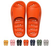 DFSDJEUW beach sandals for women Unisex Slip On Slippers for Women Men Cloud Sliders Summer Non-Slip Light Weight Flat Slide Sandals Shower Sandal House my .orders Red 4