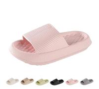 DFSDJEUW beach sandals women's Unisex Slip On Slippers for Women Men Cloud Sliders Summer Non-Slip Light Weight Flat Slide Sandals Shower Sandal House womans sliders Pink 8
