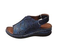 DFSDJEUW beach wear for women uk Walking Sandals for Women uk Orthopedic Washable Slingback Slide Sport Arch Support Summer Thick Bottom Fish Mouth Comfy Knit best sellers items Blue 4