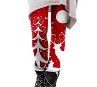 DFSDJEUW Black Gym Leggings Women's Christmas Leggings High Waisted Workout Pants Santa Print Gym Legging Tights Yoga Leggings Thick Leggings for Women UK for Exercise Fitness Hiking Everday