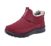 DFSDJEUW boots for women uk heel Ladies Walking Boots Flat bottomed High top And Warm Velvet Water Women's Winter women's Wide Fit Wedge Shoes Warm Lined Low ladies steel toe cap trainers Red 4.5
