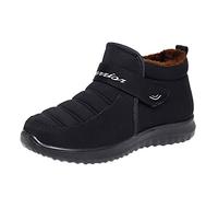DFSDJEUW boots for women uk heel Womens Ankle Boots Shoes Velvet Winter Round Cotton Toe Warmth Outdoor Shoes Water Comfortable Plus Women's women's Wide Fit ladies steel toe cap trainers Black 4.5