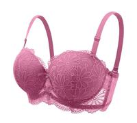 DFSDJEUW Bras for Women UK Non Wired Womens Push Up Everyday Bras Comfortable Wireless Bralettes UK Soft Full-Coverage Lace Bra Non Wired Thin Breathable Seamless My+Recent+Orders Pink 38