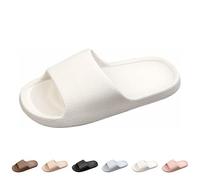 DFSDJEUW cheap slippers Unisex Slip On Slippers for Women Men Cloud Sliders Summer Non-Slip Light Weight Flat Slide Sandals Shower Sandal House warehouse.clearance bargains sale White 5