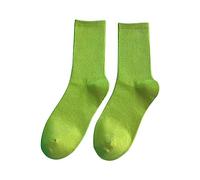 DFSDJEUW cotton socks for women Cosy Socks for Women Women's Solid Color Medium Tube Light And Thin Spring And Summer Colored Multi Colored Four Season Soft Gifts women's trainer Green