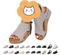 DFSDJEUW deal.of the day today sale Walking Sandals for Women uk Orthopedic Washable Slingback Slide Sport Arch Support Summer Thick Bottom Fish Mouth Comfy Knit sandals for women size 6 Grey 6