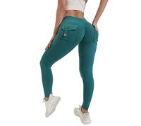 DFSDJEUW Items Under 2 pounds Items Under 1 Pound Gym Clothes for Women Butt Lifting Leggings with Pockets for Women Stretch Cargo Leggings High Waist Workout Running Pants Buttery Black Leggings