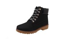 DFSDJEUW ladies boots Lightweight Work Boots Womens Mens Winter Wide Fit Snow Boot Waterproof Non-Slip Hiking Shoes Warm Fur Lined Wedge Ankle Booties Comfortable Low Heel Waking Boot Black 7.5