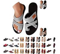 DFSDJEUW ladies footwear clearance.sale Women's Slide Sandals Soft Cork Footbed Summer toe loop Comfort Arch Support Indoor Thick Bottom Bathroom Vacation Beach womens sandals size 8 Grey 8