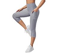 DFSDJEUW Lightning .Deals of The Day Today Sale Black Gym Leggings Leggings Women's Pocket Capri 3/4 High Waist Elastic Opaque Plus Size Sports Leggings with Side Pockets for Yoga Yoga Leggings