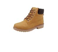 DFSDJEUW line dancing boots for women Lightweight Work Boots Womens Mens Winter Wide Fit Snow Boot Waterproof Non-Slip Hiking Shoes Warm Fur Lined Wedge Ankle Booties Low Heel Waking Boot Yellow 4