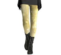 DFSDJEUW Mens Gifts Clearance Items Women Activewear Women's Printed Sequin Sport Leggings with Soft and Slim Butt Yoga Leggings Leggings Women for Workout Christmas Leggings Yellow