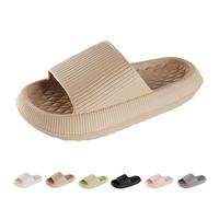 DFSDJEUW mens outdoor slippers Unisex Slip On Slippers for Women Men Cloud Sliders Summer Non-Slip Light Weight Flat Slide Sandals Shower Sandal House womens sliders size 8 Khaki 8