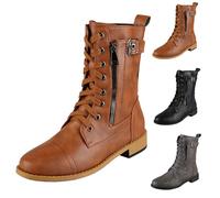 DFSDJEUW mens trainers sale same day delivery Ankle Boots for Women Side Zipper Boots Lace Up Walking Boots Low Heel Ankle Boots Pointed Toe Mid Boots Waterproof Boots black boots women