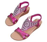 DFSDJEUW my+orders placed by me recently Slip on Sandals for Women Uk Open Toe Walking Slide Lightweight Arch Support Wide Fit Comfortable Casual Flat/chunky wide fit sandals for women Hot Pink 6