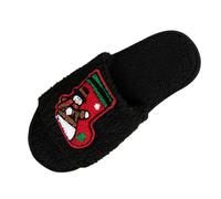 DFSDJEUW outdoor slippers Womens Christmas Slippers Warm Slip Ons Bedroom Slipper Soft Wide Fit Memory Foam Mule Home Sliders Funny Faux Fur Lined Non Slip House ladies winter Red 8
