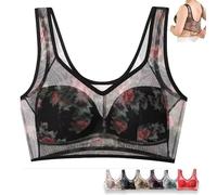 DFSDJEUW Outlet Clearance UK Non Wired Bras for Women UK Push Up Wireless Sexy Comfortable Support Sleeping Underwear Padded Thin Breathable Bralettes for Women Plus Size Black 3XL