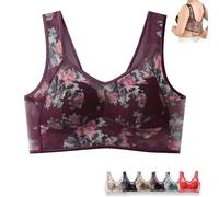 DFSDJEUW Plus Size Sports Bra Non Wired Bras for Women UK Push Up Wireless Sexy Comfortable Support Sleeping Underwear Padded Thin Breathable Craft Deals.of The Day Sale Purple 4XL