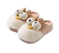 DFSDJEUW plush slippers House Slippers for Women Cute Cotton For Women Winter Plush Warm Monkey Indoor Home Men's Winter Heel Cotton Shoes Men Wide Fit Anti-Slip Shoes Memory Foam Pink 6