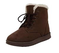 DFSDJEUW prime same day and overnight items Winter Boots Women Ankle Boots Ladies Snow Boots Wide Fit Shoes Lace Up Waterproof Walking Boots Warm Fur Lined Snow Boots Non Slip wide fit hiking boots