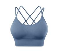 DFSDJEUW Push up Bras for Women Sport Bras for Women UK High Support Non Wired Bras Comfortable Wireless Push Up Gym Bralettes Yoga Crop Tops Soft Push Up Bras Clearance womenBlue XXL