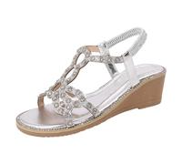 DFSDJEUW sales.clearance free+delivery womens Low Heel Sandals for Women Open Toe Walking Slide Lightweight Arch Support Summer Comfortable Casual Slip on Slippers orthopedic sandals women Silver 7