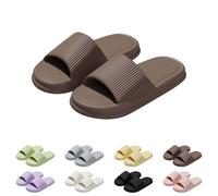 DFSDJEUW shower shoes Cloud Sliders for Women and Men Super Soft Shower Quick Drying Flip Flops Non-Slip Sandals Summer Beach Pool Pillow Slippers ladies slippers size 5 uk Brown 5
