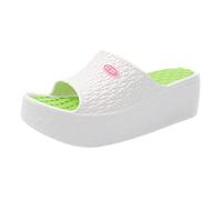 DFSDJEUW shower slippers men Cloud Sliders for Women and Men Super Soft Shower Quick Drying Flip Flops Non-Slip Sandals Summer Beach Pool Pillow Slippers womens flip flops size 5 White 5