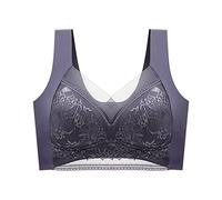 DFSDJEUW Today Non Wired Bras for Women UK Plus Size Comfortable Push Up Bralettes Thin Breathable Seamless Support Underwear Soft Padded Sexy Sports Bra Grey XL