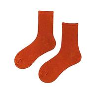 DFSDJEUW trainer socks women Cosy Socks for Women Women's Solid Color Medium Tube Light And Thin Spring And Summer Colored Multi Colored Four Season Soft Gifts anti blister Orange