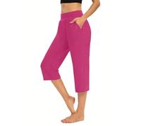 DFSDJEUW Try Before You Buy Black Leggings with Pockets Women Capri Leggings for Women 2024 High Waisted Cutout Yoga Capris Lightweight Cozy Cropped Pants Solid Black Leggings