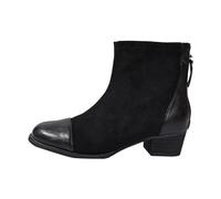 DFSDJEUW Walking Boots Women Foreign Trade Source Suede Spring Autumn Women's With Belt Buckle High Tube Thick Heel Shoes Waterproof Pull On Short Booties Wide Calf Cowgirl Boot Non Slip Combat Boots