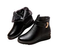 DFSDJEUW warehouse clearance bargains sale Winter Boots Women Snow Boots Waterproof Fur Lined Ankle Boots Ladies Warm Walking Boots Side Zipper Lightweight Outdoor Anti-Slip mens fur lined boots