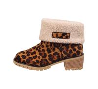 DFSDJEUW wide fit ankle boots Ankle Boots Women Women's High Performance Warm Soft And Comfortable Can Adapt To The Cold And Harsh Environment Wide Fit Wedge garden shoes women Brown 6.5