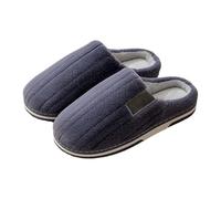DFSDJEUW wide fit slippers House Slippers Comfy Soft Wide Fit Memory Foam Mule Home Sliders Fluffy Slipper Women Faux Fur Lined Anti-Slip Orthopedic House Shoes Winter Gifts, indoor Navy 6