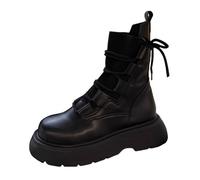 DFSDJEUW womens ankle boots Lightweight Work Boots Womens Mens Winter Wide Fit Snow Boot Waterproof Non-Slip Hiking Shoes Warm Fur Lined Wedge Ankle Booties Comfortable Low Heel Waking Boot Black 6