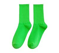 DFSDJEUW womens ankle socks Cosy Socks for Women Women's Solid Color Medium Tube Light And Thin Spring And Summer Colored Multi Colored Four Season Soft Gifts womens running Mint Green
