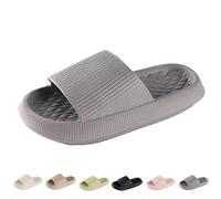 DFSDJEUW women's beach shoes Unisex Slip On Slippers for Women Men Cloud Sliders Summer Non-Slip Light Weight Flat Slide Sandals Shower Sandal House mens size 5 slippers Grey 5