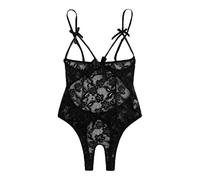 DFSDJEUW womens lace lingerie set Women's Sexy Lingerie Bodysuit Lace Bra Naughty See-Through Underwear Backless Nightwear Babydolls One-Piece Strappy Negligees women's underwear set sexy