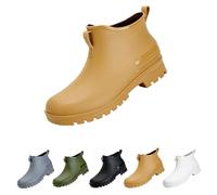 DFSDJEUW your+orders Warehouse Women's Wellies Boots Ankle Boot Short Chelsea Booties Waterproof Rain Boot Wellingtons Shoe Wide Calf Outdoors Rainboots Slip on Non-slip Hiking Shoes Khaki 8